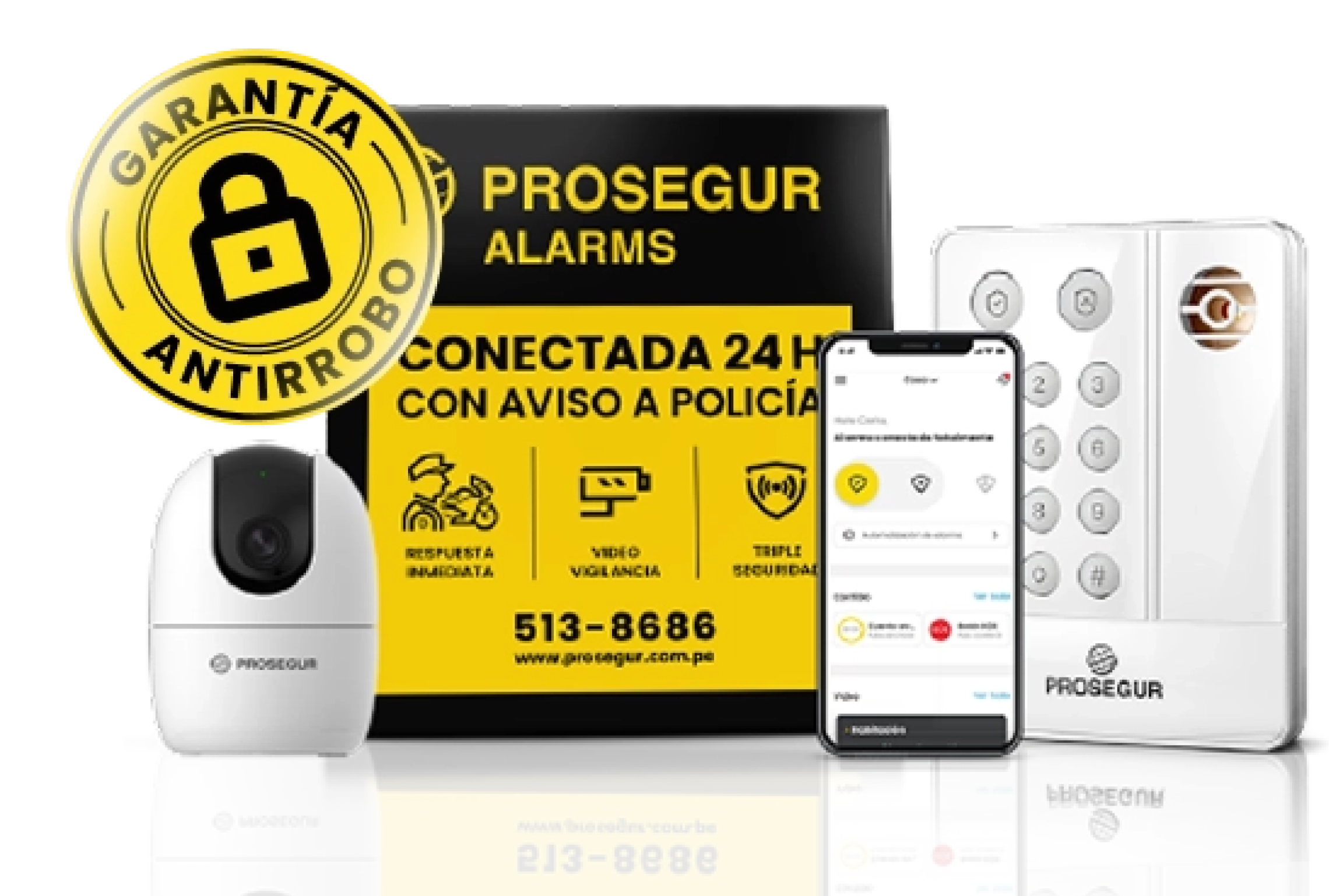Kit elementos Prosegur Alarmas Perú